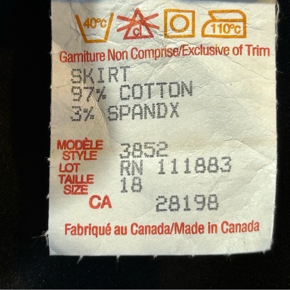 VTG Pepita La Bambola A-Line Hip Hugger Stretch Palm Print Skirt Jr Large NWT - Picture 10 of 12